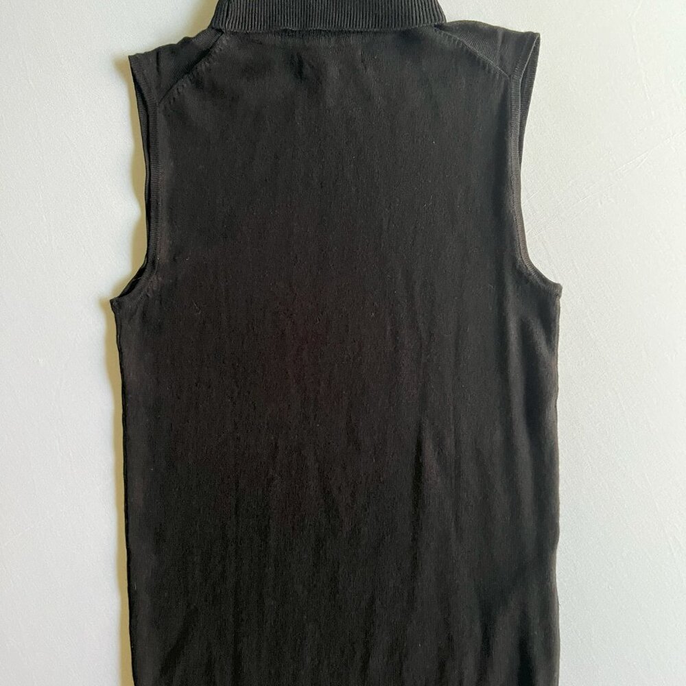 MNG Mango Black Turtleneck Sleeveless Sweater Top Size XXS - Picture 2 of 3